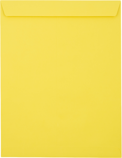 Citrus Yellow 32lb 10 x 13 Open End Envelopes with Peel & Seal