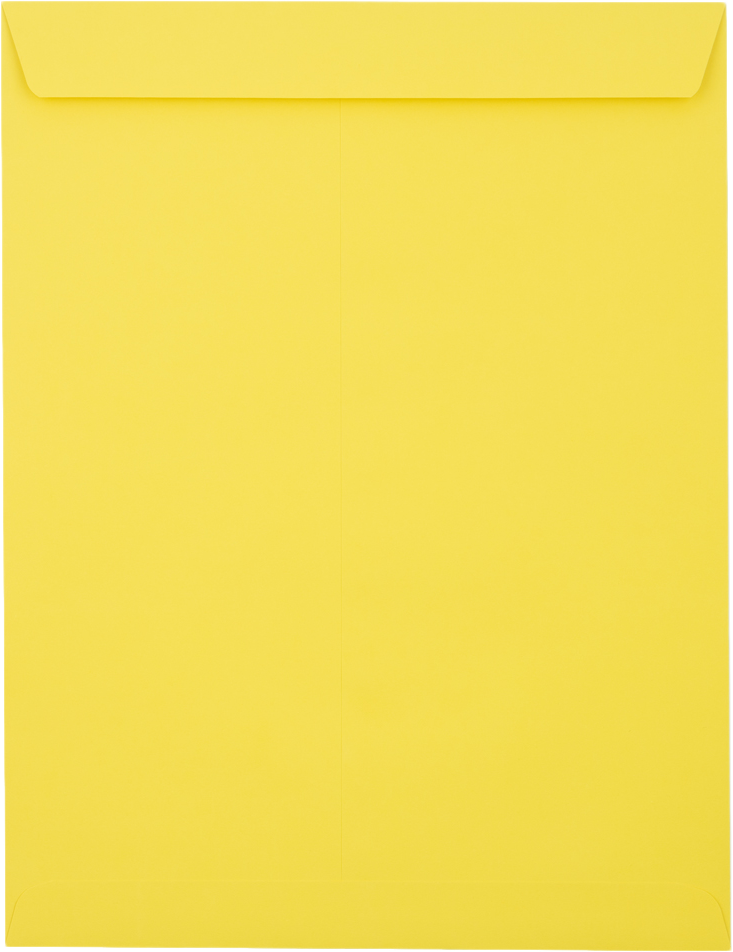 Citrus Yellow 32lb 10 x 13 Open End Envelopes with Peel & Seal