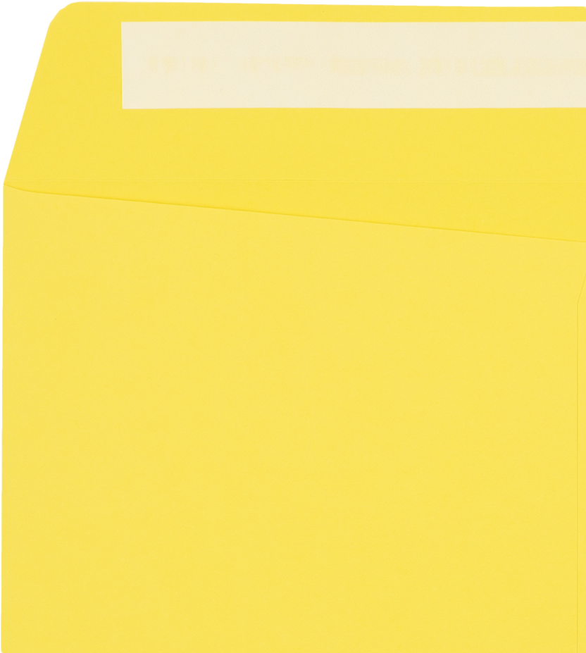 Citrus Yellow 32lb 10 x 13 Open End Envelopes with Peel & Seal