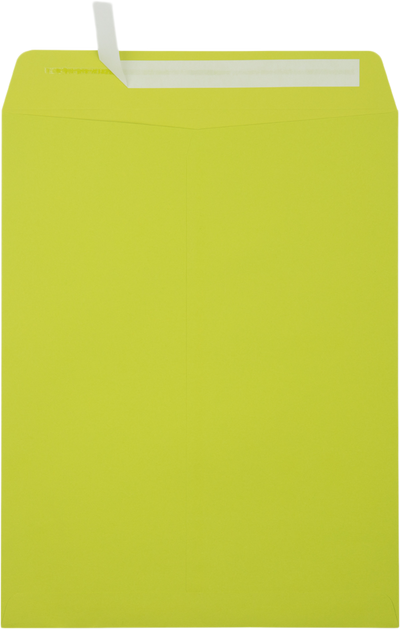 Wasabi Lime Green 32lb 10 x 13 Open End Envelopes with Peel & Seal