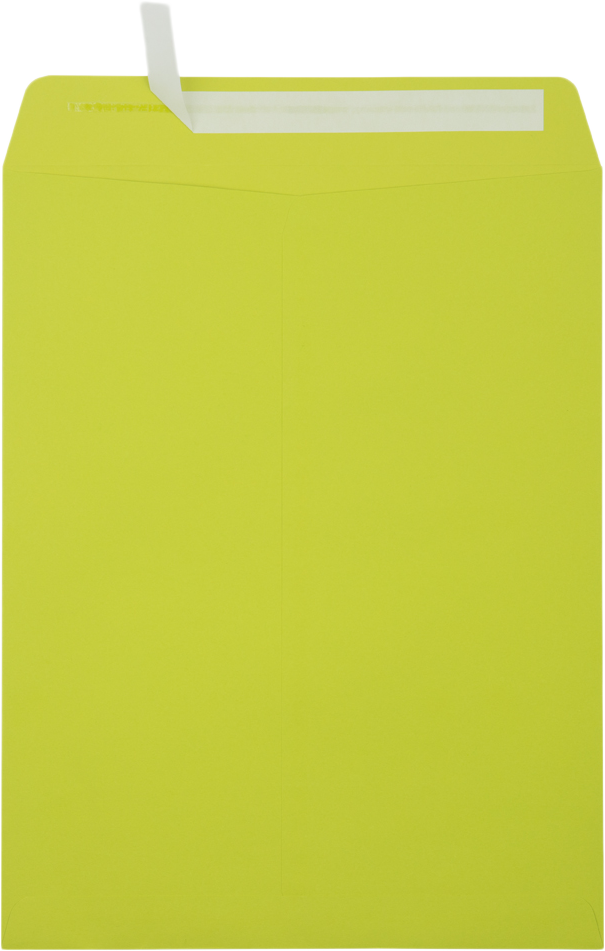 Wasabi Lime Green 32lb 10 x 13 Open End Envelopes with Peel & Seal