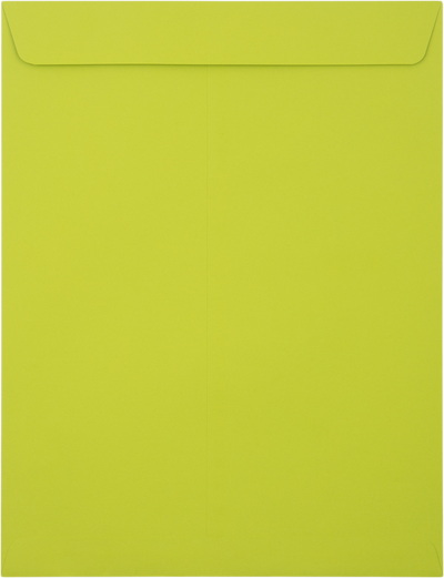 Wasabi Lime Green 32lb 10 x 13 Open End Envelopes with Peel & Seal