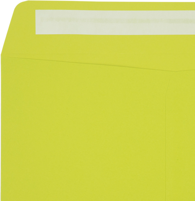 Wasabi Lime Green 32lb 10 x 13 Open End Envelopes with Peel & Seal