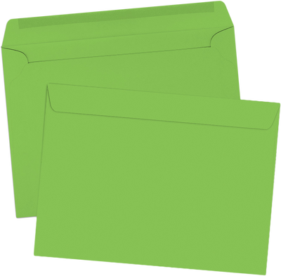 Lime Green 32lb 9 x 12 Booklet Envelopes
