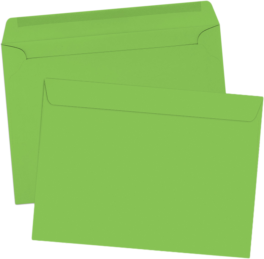 Lime Green 32lb 9 x 12 Booklet Envelopes