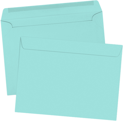 Seafoam Aqua Blue 32lb 9 x 12 Booklet Envelopes