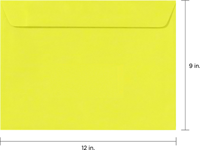 Citrus Yellow 32lb 9 x 12 Booklet Envelopes
