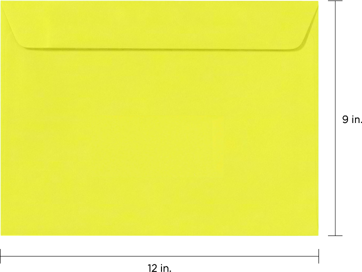 Citrus Yellow 32lb 9 x 12 Booklet Envelopes