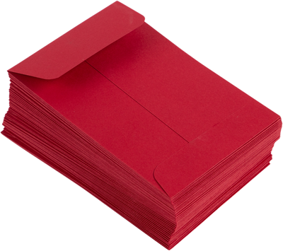 Red 32lb #4 Coin Envelopes (3 x 4 1/2)