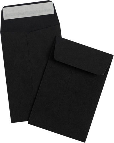 Smooth Midnight Black 32lb #4 Coin Envelopes (3 x 4 1/2)