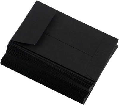 Smooth Midnight Black 32lb #4 Coin Envelopes (3 x 4 1/2)