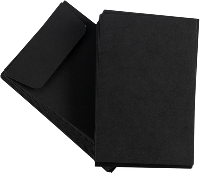 Smooth Midnight Black 32lb #4 Coin Envelopes (3 x 4 1/2)