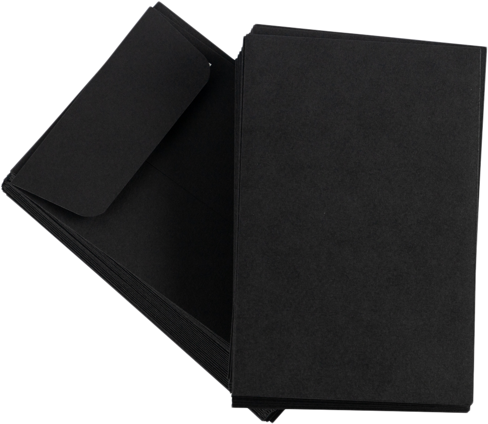Smooth Midnight Black 32lb #4 Coin Envelopes (3 x 4 1/2)