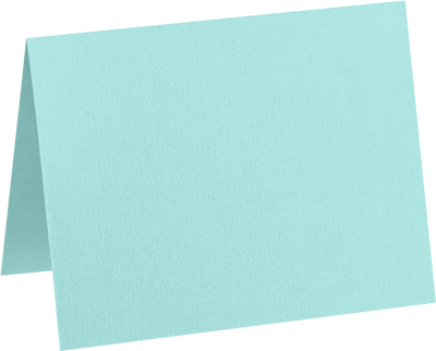 Seafoam Aqua Blue 100lb #17 Mini Foldover Cards (2 9/16 x 3 9/16)