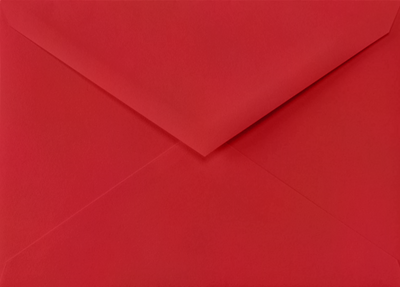 Red 32lb 5 1/2 BAR V Flap Envelopes (4 3/8 x 5 3/4)