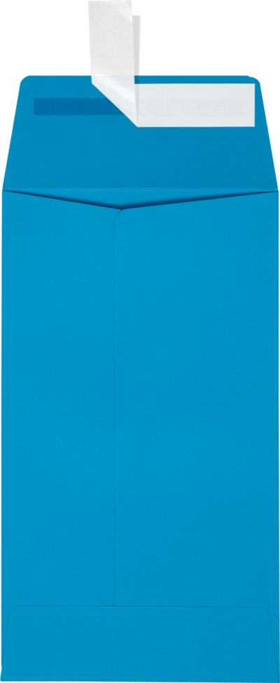 Pool Blue 32lb #5 1/2 Coin Envelopes (3 1/8 x 5 1/2) with Peel & Seal