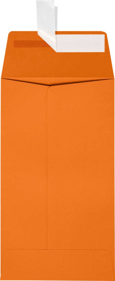 Mandarin Orange 32lb #5 1/2 Coin Envelopes (3 1/8 x 5 1/2) with Peel & Seal