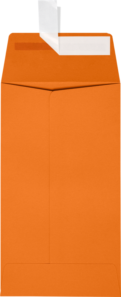 Mandarin Orange 32lb #5 1/2 Coin Envelopes (3 1/8 x 5 1/2) with Peel & Seal