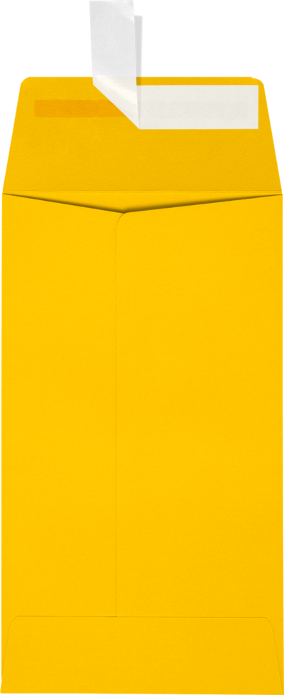 Sunflower Yellow 32lb #5 1/2 Coin Envelopes (3 1/8 x 5 1/2) with Peel & Seal