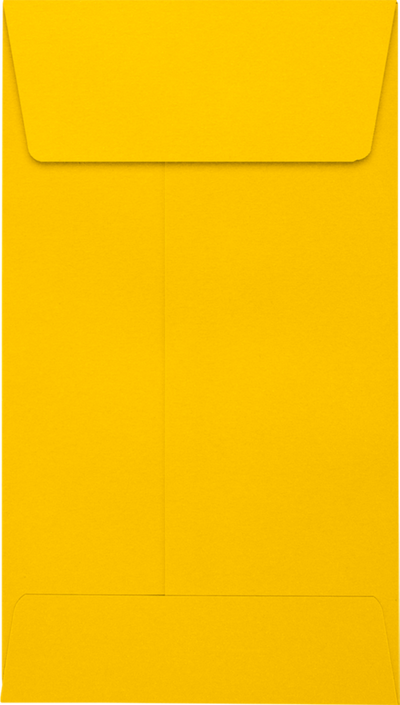 Sunflower Yellow 32lb #5 1/2 Coin Envelopes (3 1/8 x 5 1/2) with Peel & Seal