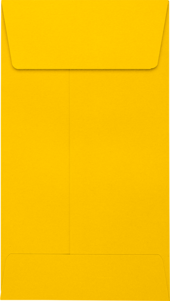 Sunflower Yellow 32lb #5 1/2 Coin Envelopes (3 1/8 x 5 1/2) with Peel & Seal