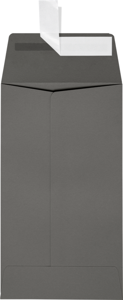 Dark Smoke Gray 32lb #5 1/2 Coin Envelopes (3 1/8 x 5 1/2) with Peel & Seal