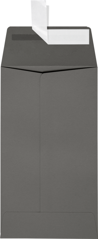 Dark Smoke Gray 32lb #5 1/2 Coin Envelopes (3 1/8 x 5 1/2) with Peel & Seal