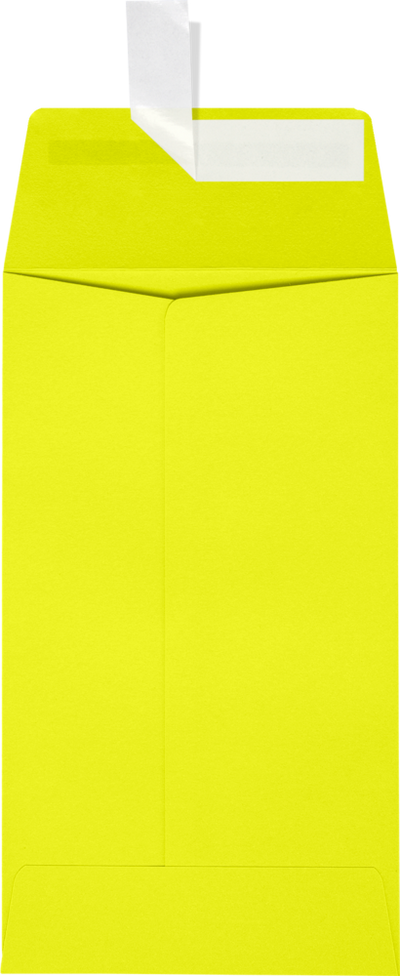Citrus Yellow 32lb #5 1/2 Coin Envelopes (3 1/8 x 5 1/2) with Peel & Seal