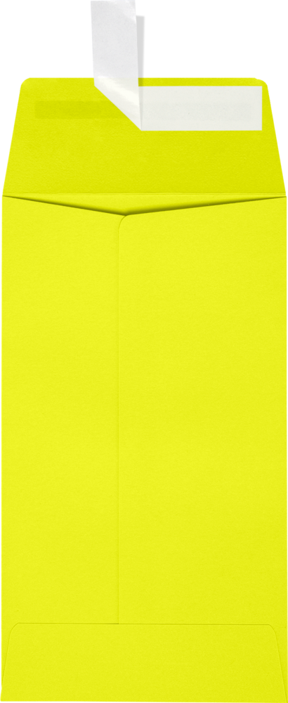 Citrus Yellow 32lb #5 1/2 Coin Envelopes (3 1/8 x 5 1/2) with Peel & Seal
