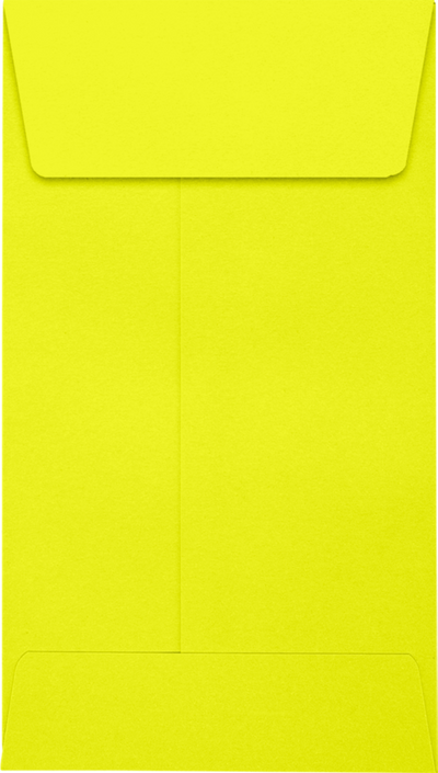 Citrus Yellow 32lb #5 1/2 Coin Envelopes (3 1/8 x 5 1/2) with Peel & Seal