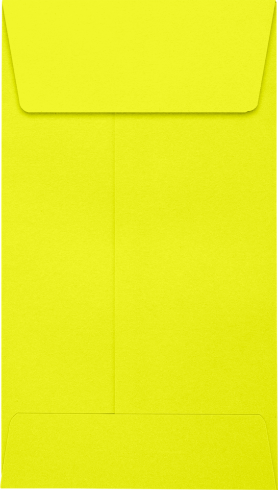 Citrus Yellow 32lb #5 1/2 Coin Envelopes (3 1/8 x 5 1/2) with Peel & Seal