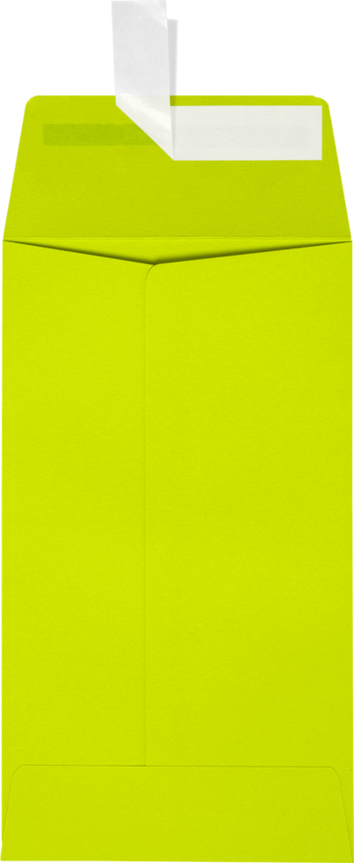 Wasabi Lime Green 32lb #5 1/2 Coin Envelopes (3 1/8 x 5 1/2) with Peel & Seal