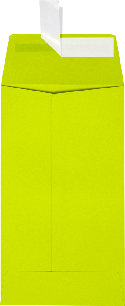 Wasabi Lime Green 32lb #5 1/2 Coin Envelopes (3 1/8 x 5 1/2) with Peel & Seal