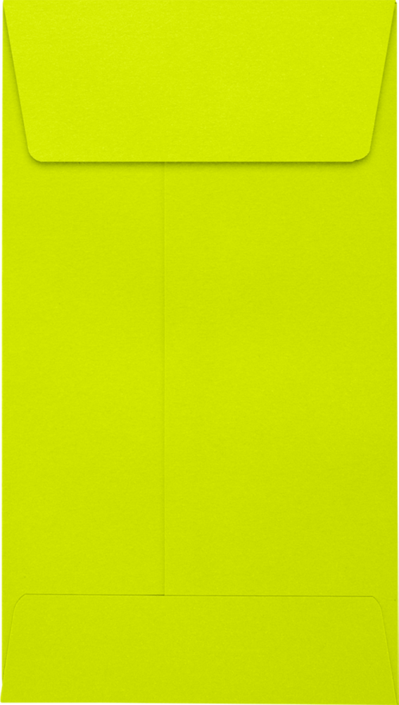 Wasabi Lime Green 32lb #5 1/2 Coin Envelopes (3 1/8 x 5 1/2) with Peel & Seal
