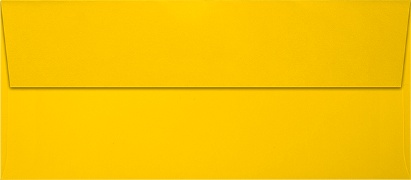 Sunflower Yellow 32lb #9 Slimline Square Flap Envelopes (3 7/8 x 8 7/8) with Peel & Seal