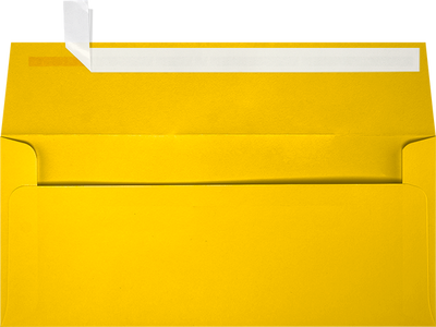 Sunflower Yellow 32lb #9 Slimline Square Flap Envelopes (3 7/8 x 8 7/8) with Peel & Seal