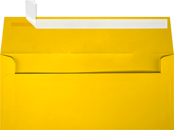 Sunflower Yellow 32lb #9 Slimline Square Flap Envelopes (3 7/8 x 8 7/8) with Peel & Seal