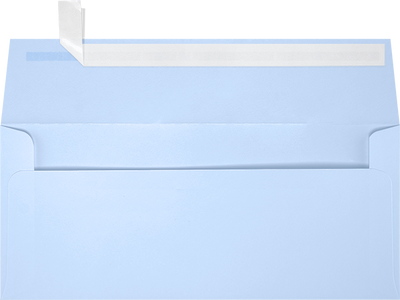 Baby Blue 32lb #9 Slimline Square Flap Envelopes (3 7/8 x 8 7/8) with Peel & Seal