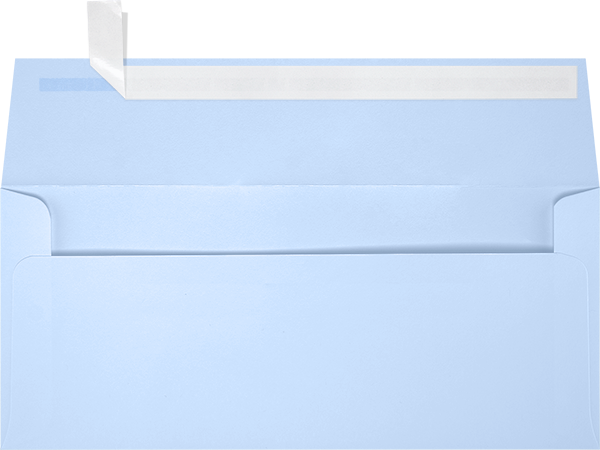 Baby Blue 32lb #9 Slimline Square Flap Envelopes (3 7/8 x 8 7/8) with Peel & Seal
