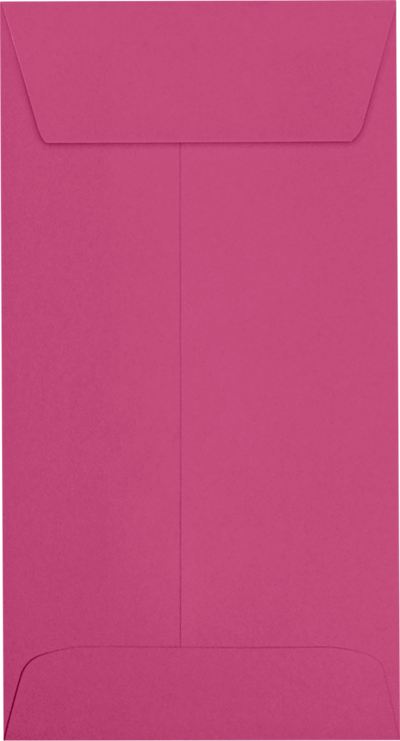 Fuchsia Pink Magenta 32lb #7 Coin Envelopes (3 1/2 x 6 1/2) with Peel & Seal