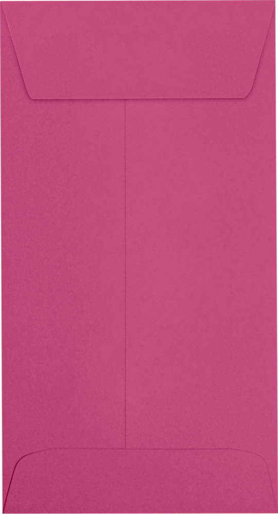 Fuchsia Pink Magenta 32lb #7 Coin Envelopes (3 1/2 x 6 1/2) with Peel & Seal