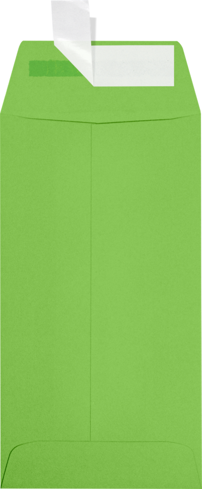 Lime Green 32lb #7 Coin Envelopes (3 1/2 x 6 1/2) with Peel & Seal