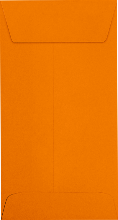 Mandarin Orange 32lb #7 Coin Envelopes (3 1/2 x 6 1/2) with Peel & Seal