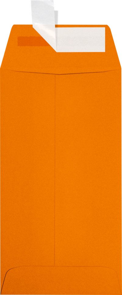 Mandarin Orange 32lb #7 Coin Envelopes (3 1/2 x 6 1/2) with Peel & Seal