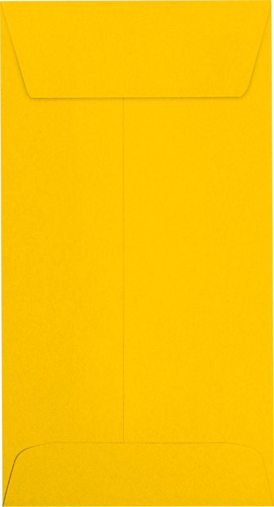 Sunflower Yellow 32lb #7 Coin Envelopes (3 1/2 x 6 1/2) with Peel & Seal