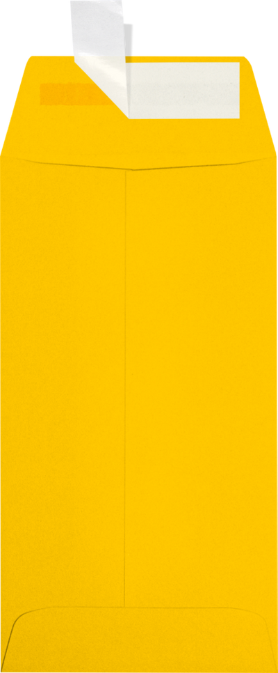 Sunflower Yellow 32lb #7 Coin Envelopes (3 1/2 x 6 1/2) with Peel & Seal
