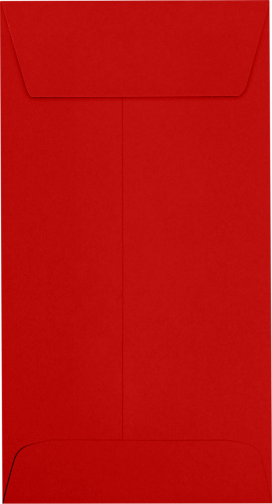 Red 32lb #7 Coin Envelopes (3 1/2 x 6 1/2) with Peel & Seal
