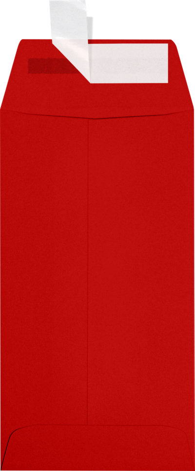 Red 32lb #7 Coin Envelopes (3 1/2 x 6 1/2) with Peel & Seal