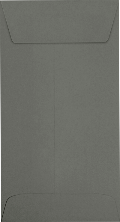 Dark Smoke Gray 32lb #7 Coin Envelopes (3 1/2 x 6 1/2) with Peel & Seal