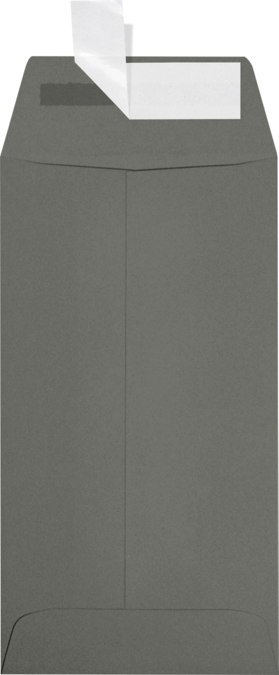 Dark Smoke Gray 32lb #7 Coin Envelopes (3 1/2 x 6 1/2) with Peel & Seal